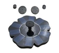 Solar Bird Bath Fountain - Flower-Shaped Floating Water Pump With 4 Interchangeable Nozzles, Solar-Powered Decorative Fountain, Easy Floating Design | Garden Use During Outdoor Decoration And Bird Att