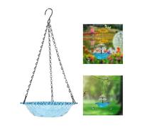 Solar Bird Bath Fountain, Hanging Solar Powered Hummingbird Bath, Varied Nozzles, Plastic Hanging Bird Baths, Attract Birds to Garden, Patio, Lawn