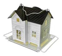 Solar Bird Feeder, 6x5.5x5in Iron Solar Bird House with Lights Decorative Hanging Birdhouse for Outside Day & Night.