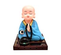 Solar Buddha Monk Figurine - Funny Head Shaking Dashboard Bobblehead Statue per auto, scrivania, ufficio | Pacifico giocattolo di arredamento zen per meditazione, consapevolezza e idee regalo