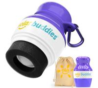 Solar Buddies Bag Bundle & Carabina Clip - Full Purple - Refillable Roll on Sponge Sunscreen, Suncream & Lotion Applicator For Kids, Adults & Families - Holds 3.4fl oz, Perfect Size for Travel