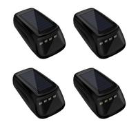 Solar Cab Lights Wireless for Trucks, No Drill Roof Marker (4Pcs) | Solar Powered LED Waterproof Cab Roof Lights with Vibration Sensor, Auto On/Off Peel & Stick Truck Clearance Lights