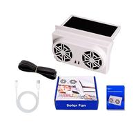 Solar Car Fan, Window Vent Cooler, Quiet Exhaust System, Odor-Reducing Air Purifier, Heat-Resistant Solar Panel, Portable Compact Ideal for Travel, Road Trips, and Daily Driving