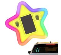 Solar Car Light - Wireless Star Ambient Light, Solar Powered Sensor Decor Five Point Design Decorative Lamp with Auto On Off Acrylic LED for Car Interior Exterior Dashboard Trunk Party 3.89 in