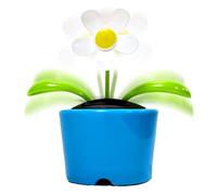 Solar Car Ornaments Toys Powered Swinging Flower Figurines, Weather-Resistant Outdoor Decor, Funny Interior Accessories, Table Ornament for Living Room and Bedroom Display