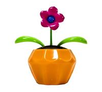 Solar Car Ornaments Toys Powered Swinging Flower Figurines, Weather-Resistant Outdoor Decor, Funny Interior Accessories, Table Ornament for Living Room and Bedroom Display