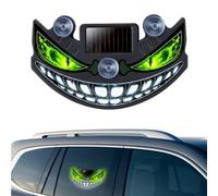Solar Car Window Lights Ricaricabile Illuminazione Dinamica Occhio Decor | Bright Festive 12 x 7,49 x 2 cm, cartello luminoso per finestrini, amplifica l'estetica esterna attraverso i layout interni