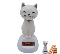 Solar Cat Toy Doll Dancing Cat Figure Car Ornament | Cute Solar Powered Swinging C-at Dashboard Decoration | Small Animated Bobble Dancer Car Dashboard Decor For Kids Boys Girls Children Women Men