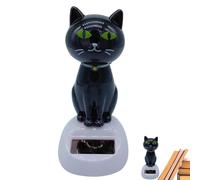 Solar Cat Toy Doll Dancing Cat Figure Car Ornament | Cute Solar Powered Swinging C-at Dashboard Decoration | Small Animated Bobble Dancer Car Dashboard Decor For Kids Boys Girls Children Women Men