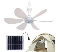 Solar Ceiling Fan | 10W Smart Monocrystalline Panel USB Cooling Kit 16.5 | Solar Ceiling Fan | 10W Smart Monocrystalline Panel USB Cooling Kit | 16.5 Inch Solar Outdoor Ceiling Fan Gazebo | for Patio