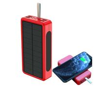 Solar Cell Phone Bank, Solar 50000 Mah High-Capacity Charging Treasure, duals 5v USB Port/LED Portable Charger Flashlight Compatible with All Smartphone External Battery Pack