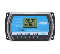 Solar Charge Controller 12V 24V PWM, LCD Display Solar Controller with 5V USB Port, Dual MOS Protection, for Lead - Acid Batteries (10A 20A 30A Options) (30A)