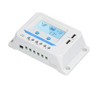 Solar Charge Controller PWM 12 / 24V, Protezione Circuito con Display LCD, 3 Livelli di Carica, Controllore Solare per Luci Stradali e Semafori - Efficienza Ottimale, Protezione (10A)