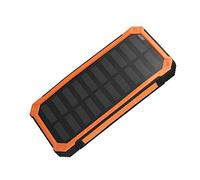 Solar Charger Power Bank 20000Mah, Fornisce Doppie Porte e Torcia USB, Banco di Batterie Ricaricabili per Caricatore Wireless Portatile per, Fotocamera e Altri Prodotti Digitali (ORANGE)