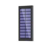 Solar Charger Power Bank, Mobile Phone Charger, 5,59 x 2,64 x 0,63 Inches, 10000 mAh Portable External Battery Pack, Double USB Output, Ideal for Outdoor Hiking, Travel, Camping, Home