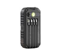 Solar Charger PowerBank, 20000mAh Hand Crank Battery Pack, Built-In Cables with SOS Flashlight Compass & Level, Fast Charging Outdoor Powerr Source for Outdoor or Home Backup Use