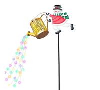 Solar Christmas Kettle Lantern - Festive Snowman Light, Vintage Outdoor Solar Lantern for Garden Patio Yard Pathway Lawn Decor | Charming Holiday Decor, Gift Idea for Holiday Outdoor Garden Decoration