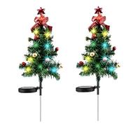 Solar Christmas Lights Outdoor, LED Pathway Stake Lights, Solar LED Christmas Lights, Outdoor Holiday Path Lights, Solar Powered Christmas Tree Pathway Lights LED Outdoor Solar Lights for Holidays