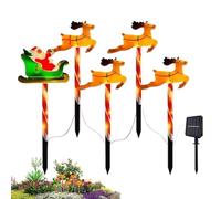 Solar Christmas Stakes, Elk Design Lights, Christmas Figurine Lights, Outdoor Garden Lights, Solar Powered Elk Christmas Figurine Light for Outdoor Garden Decoration Festive Solar Christ Mas Stake