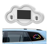 Solar Cloud Shape Triangle Car Window Light - 20 LED 300mAh Button Vibration Sensor - Type C Rechargeable Colorful Atmosphere Decor Lamp - No Wiring Install