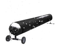 Solar Cover Reel for Pool - Reinforced Synthetic Textile Material, Waterproof Shielding Wrap, Triple Stitched Seam Construction, Yard Furniture Guarding Component | Ground Rolling Device for Swimming