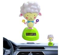 Solar Dancing Figurines Cute Sheep Shaking Toy Solar Powered Decor