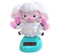 Solar Dashboard Decorations - Sheep Design Shaking Doll Figurine Statue