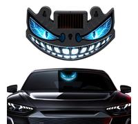 Solar Demon Eye LED Car Window Light,New Wireless No Drill Demon Eyes Warning Lamp,Waterproof Animated Devil Eye Light for Windshield & Rear Window,for SUV, Truck,Van,RV