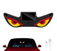 Solar Demon Eye LED Car Window Light,occhi del diavolo per auto,Wireless Waterproof Dynamic LED Rear Window Ambient Lamp,USB-C Powered Animated Eyes Warning Lights for Car Windshield (B)