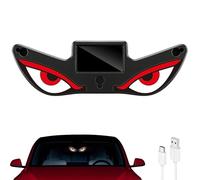 Solar Demon Eye LED Car Window Light,occhi del diavolo per auto,Wireless Waterproof Dynamic LED Rear Window Ambient Lamp,USB-C Powered Animated Eyes Warning Lights for Car Windshield (B)