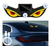 Solar Demon Eye LED Car Window Light, Wireless No Drill Solar and USB Powered Devil Eyes Warning Lights, Devil Eyes Lights Dynamic Windshield Ambient Lamps with Vibration & Light Sensor
