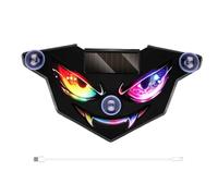 Solar Devil Eye LED Light - Car Rear Window Signal Lamp | Suction Warning | Wireless Decorative Sign, Bright Flashing Display, Auto Exterior Accessory, for Vehicles Trucks & Suv Back Glass