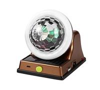Solar Disco Ball Light - rotante per feste, faro da multicolore | Globo ambientale caricato del sole con LED per ciclismo dei colori e meccanismo di rotazione a 360 gradi, ideale