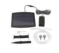 Solar ed Oxyger Aerator Air Pump per oor Fish, batteria 2200mAh, pompa ossigeno con 2 tubi Air Sd, silenzioso