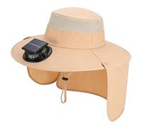 Solar Fan Hat, Cooling Hat Fan, 10 Inch 1 Pack Solar Powered USB Rechargeable Cooling Cap for Summer Outdoor Beach Fishing Hiking Camping Walking Travel Vacation Business Trip, Sun Protection Headwear