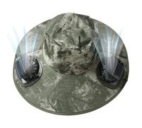 Solar Fan Hat - Portable Solar Powered Ventilated cap, Adjustable Cooling Headwear, Breathable Sun Shield Hat | Durablee Hands Free Air Circulation Gear for Trekking Farming Landscaping Boating