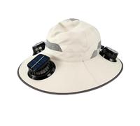 Solar Fan Hat Rechargeable Wide Brim Cooling Visor Outdoor Sun Protection