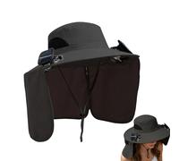 Solar Fan Hat - UV Protection Breathable Headgear, Foldable Sun Hat with 2 Built-In Solar Fans, Lightweight and Comfortable | Ideal for Men and Women, Gardening, Fishing, Outdoor Activities, Beach, Va