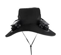 Solar Fan Sun Hat - Multi Head Cooling Hat System, UV Shield Wide Brim Ventilation Cap, Eco Powered Airflow Headgear | Durevole regolabile Outdoor Protection Equipment for Trekking Farming Gardening