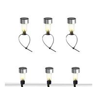 Solar Fence Lights Outdoor, 6 Pieces Outdoor Tree Lights, Solar Powered, Colorful Glow, Energy Efficient, Easy Installation for Planter Pathway, Tree Backyard Patio