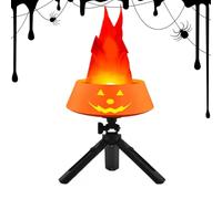Solar Flickering Flame Flame Lights - Decorative Pumpkin Flame Lamp | Realistic Desktop Ornament | Festive Home Yard Display Design | Garden Theme | Bar Nightclub Holiday Accent, Seasonal Party