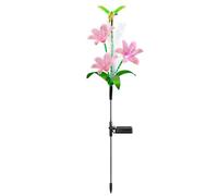 Solar Flower Garden Lights - Outdoor Waterproof Stake Lamp | LED Powered Bloom Design with Auto On Off Sensor, Weather Resistant Solar Panel for Patio Lawn Pathway Decoration