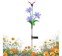 Solar Flower Garden Lights - Outdoor Waterproof Stake Lamp | LED Powered Bloom Design with Auto On Off Sensor, Weather Resistant Solar Panel for Patio Lawn Pathway Decoration