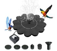 Solar Fountain Bird Bath - Standing Flower-Shaped Water Feature, Solar Powered Birdbath Waterfall, Decorative Garden Accessory For Patio, Backyard, Deck, Yard And Landscape Water Bird Attraction