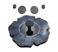 Solar Fountain for Bird Bath | Flower-shaped Floating Pump | with 4 Nozzles Solar Powered Water Fountain | for Garden Villa Landscape Pond Outdoor Backyard