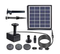 Solar Fountain - Ground Mounted Bird Bath Water Feature With 8 Nozzles, Solar Powered Pump Kit | Outdoor Garden Pond Decoration System For Backyard Patio Yard Pool Fish Planter