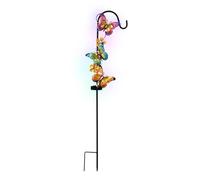Solar Garden Butterfly Stake Light - Iron Pathway Lamp | Outdoor Landscape