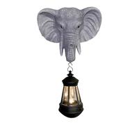Solar Garden Lantern | Elephant Decor Solar Lantern Lights | Resin Cute Decor Lamp Decorative Lights, Yard Statues Outside Decorations for Patio Lawn Courtyard Balcony