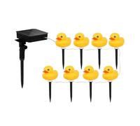 Solar Garden Lights - novelty duck yard accents, warm glowing solar bulbs | energy efficient hanging display lights, charming garden balcony ornament, for fence railing night decoration