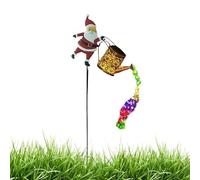 Solar Garden Lights, Santa Claus Watering Can Lantern, Waterproof Festive Yard Decor, Warm Cascading Star String Lights Holiday Accent, Christmas Solar Decoration For Walkway, Courtyard, Backyard, Pat